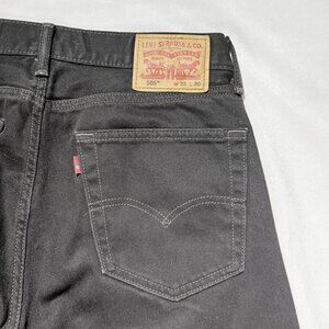 Levis 505 Jeans 33/30 Black Perfectly Faded